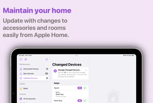 HomePass 2 は HomeKit と Matter アクセサリーの管理を手軽にします。