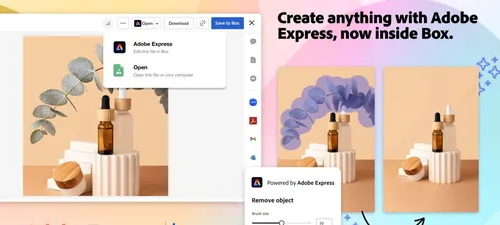 Box直接将其图像编辑器Adobe Express集成到其云平台上。
