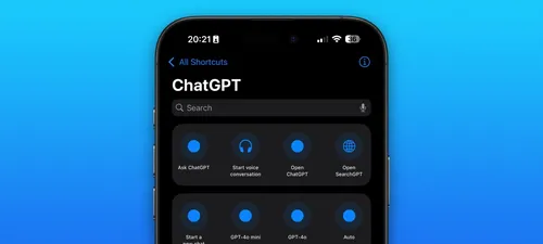 ChatGPT for iOS 添加了使用 SearchGPT 的新快捷方式
