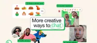 WhatsApp hinzufügt neue Kameraeffekte, Sticker und schnellere Reaktionen.