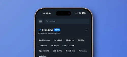 Bluesky führt die Beta-Version der Funktion 'Trending Topics' ein.