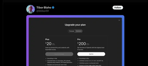 ChatGPT Pro가 200달러 월별로 출시 예정, OpenAI 泄露에 따름