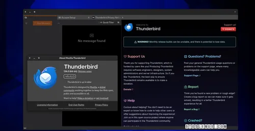 Mozilla Thunderbird 134: 새로운 알림 시스템으로 실시간 데스크톱 알림 제공