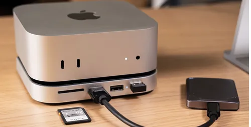 Satechi 的 M4 Mac Mini 接口集线器提供较少但更快的端口。
