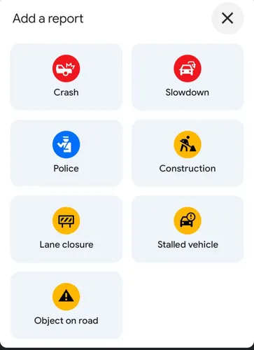 现在,Google Maps 允许你报告“警察”而不是速度陷阱。